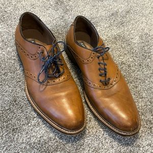 Aston Grey Tokyo Saddle Oxford Brown Tan Lace Up Men Size 8.5